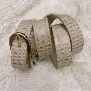 Snakeskin Belt Beige BCBGMAXAZRIA